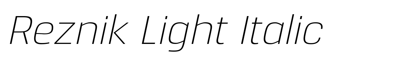Reznik Light Italic